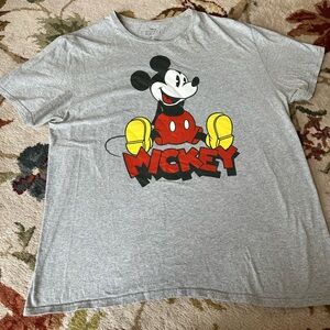 Disney Heather Gray Mickey Mouse Tee XL